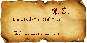 Nagyiván Diána névjegykártya