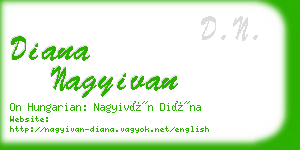 diana nagyivan business card